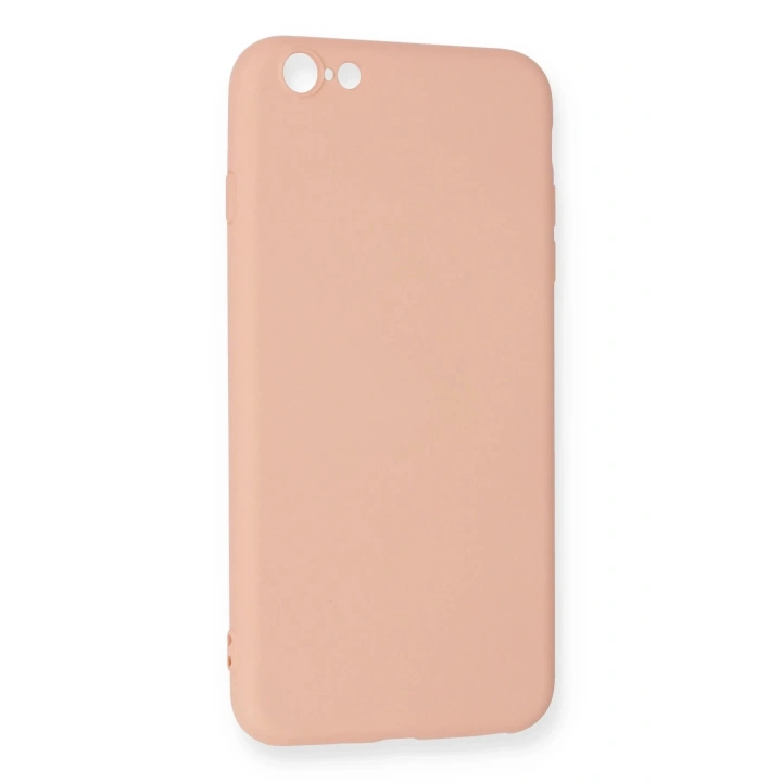BFS iPhone 6 Plus Kılıf Nano içi Kadife Silikon - Pudra