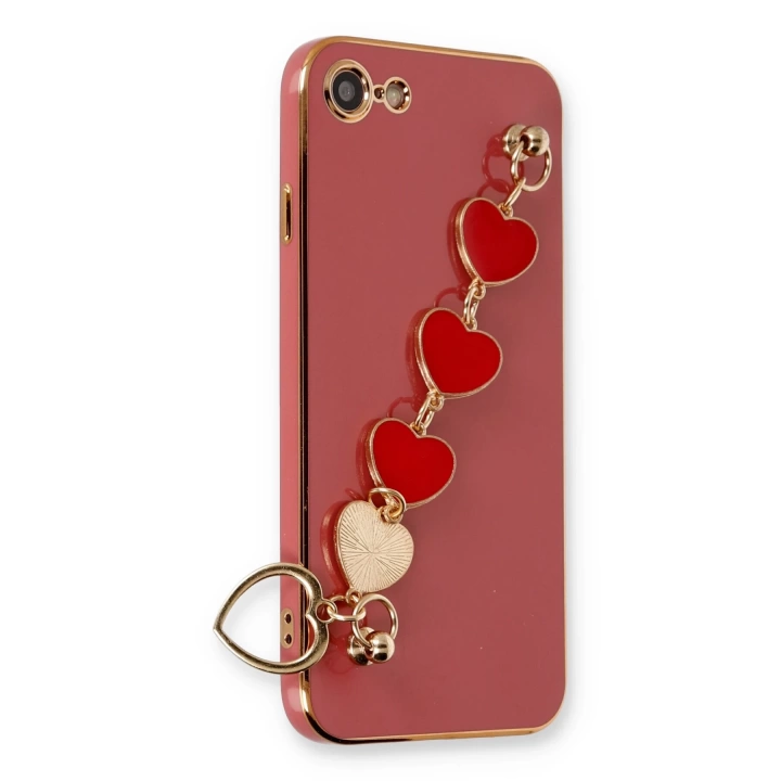 BFS  iPhone 7 Kılıf Esila Silikon - Kırmızı