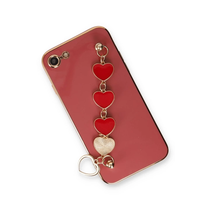 BFS  iPhone 7 Kılıf Esila Silikon - Kırmızı