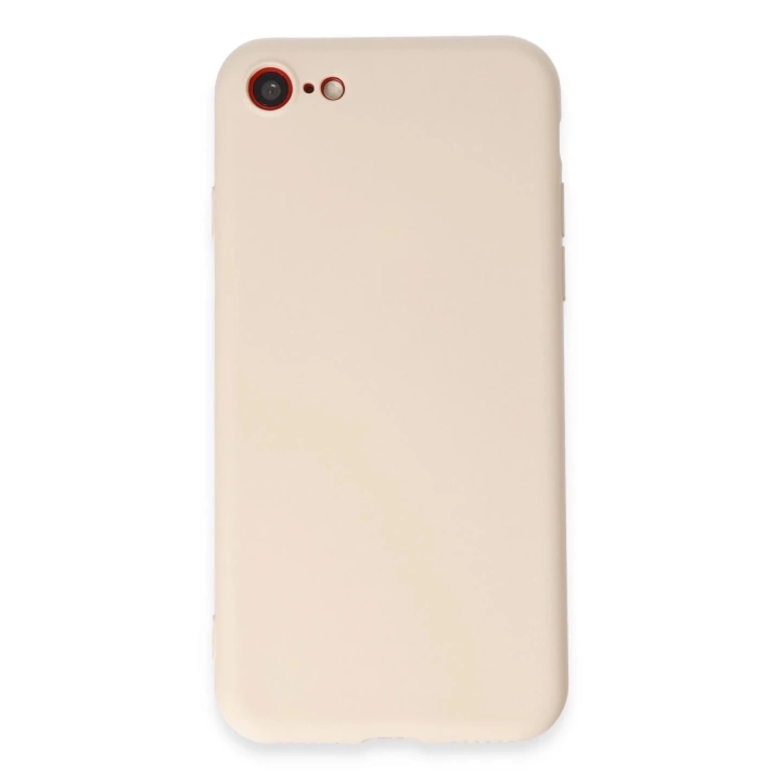BFS  iPhone 7 Kılıf First Silikon - Krem