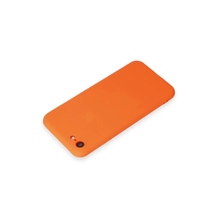BFS  iPhone 7 Kılıf First Silikon - Parlak Turuncu