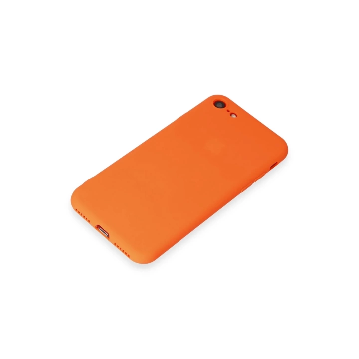 BFS  iPhone 7 Kılıf First Silikon - Parlak Turuncu