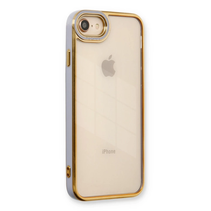 BFS  iPhone 7 Kılıf Liva Lens Silikon - Lila