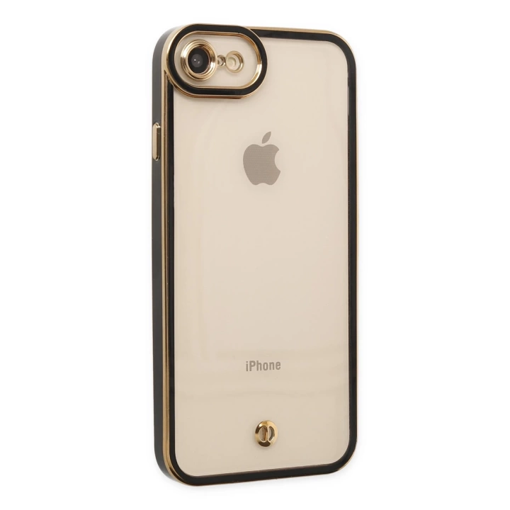 BFS  iPhone 7 Kılıf Liva Lens Silikon - Siyah