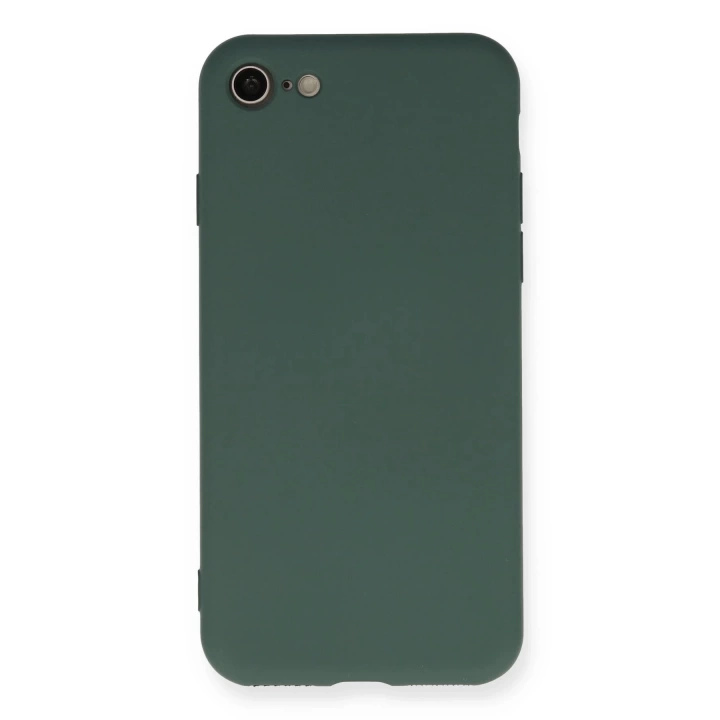 BFS  iPhone 7 Kılıf Nano içi Kadife Silikon - Koyu Yeşil