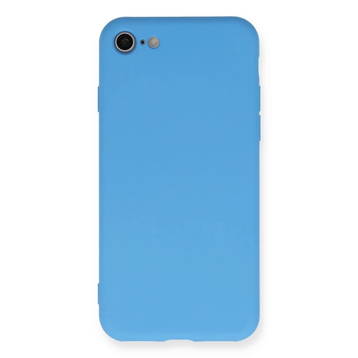 BFS  iPhone 7 Kılıf Nano içi Kadife Silikon - Mavi