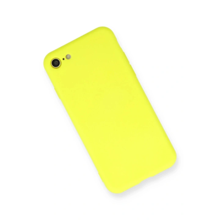 BFS iPhone 7 Kılıf Nano içi Kadife Silikon - Sarı