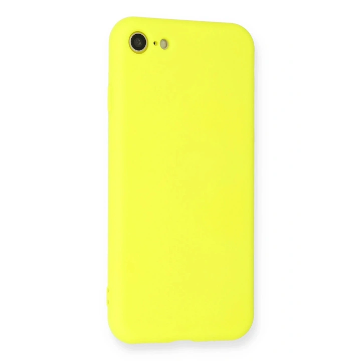 BFS iPhone 7 Kılıf Nano içi Kadife Silikon - Sarı