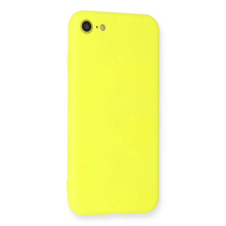 BFS  iPhone 7 Kılıf Nano içi Kadife Silikon - Sarı