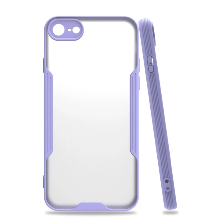 BFS  iPhone 7 Kılıf Platin Silikon - Lila
