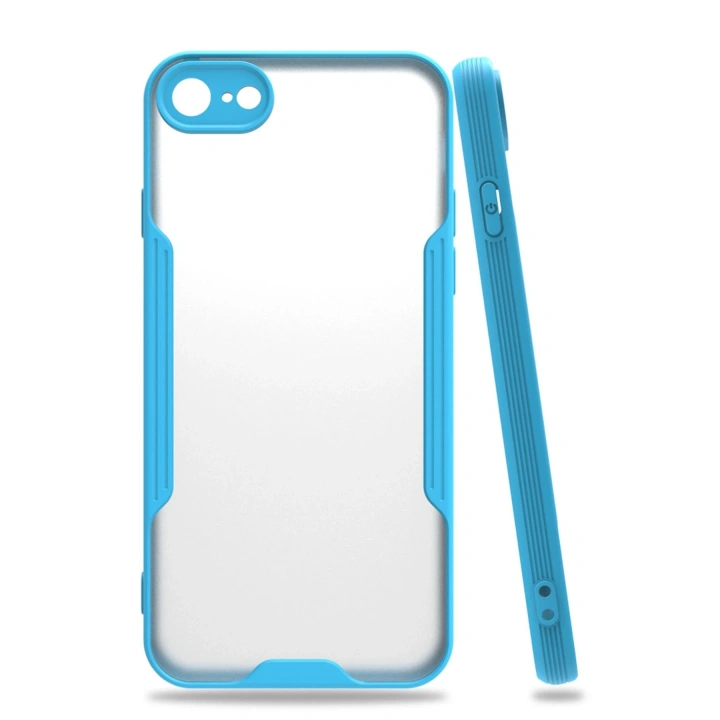 BFS  iPhone 7 Kılıf Platin Silikon - Mavi