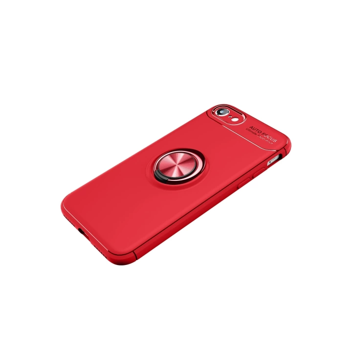 BFS  iPhone 7 Kılıf Range Yüzüklü Silikon - Kırmızı