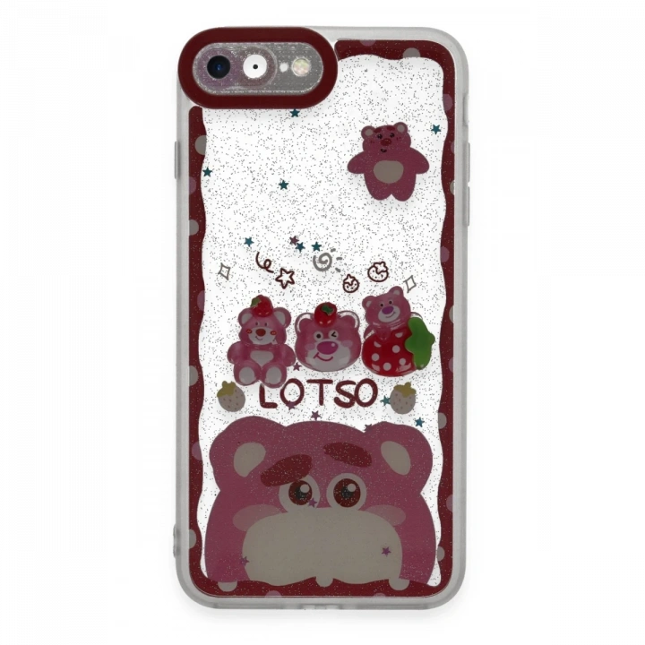 BFS  iPhone 7 Kılıf Sweet Desenli Silikon Kapak - Pembe