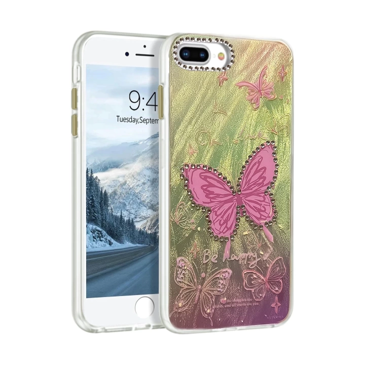 BFS iPhone 7 Plus Kılıf Blade Aynalı Desenli Kapak - Desen 5