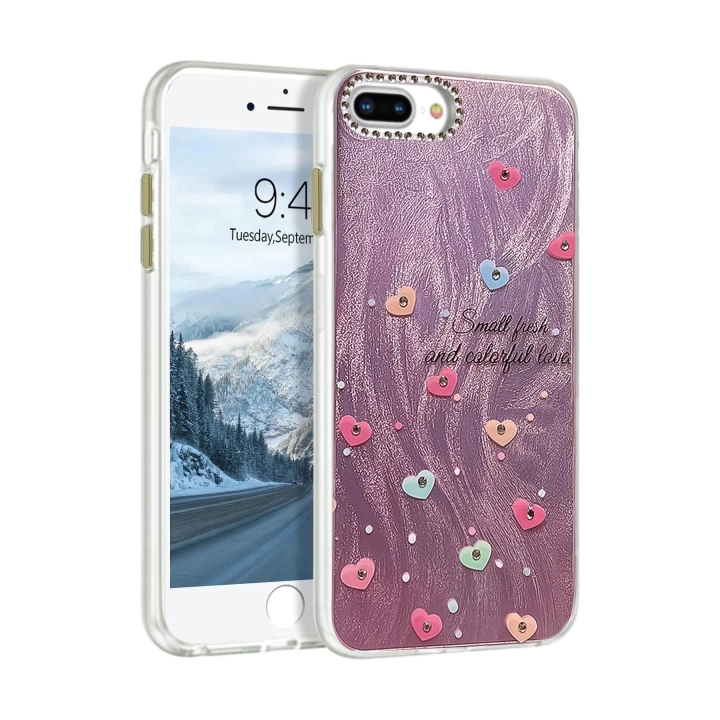 BFS iPhone 7 Plus Kılıf Blade Aynalı Desenli Kapak - Desen 8