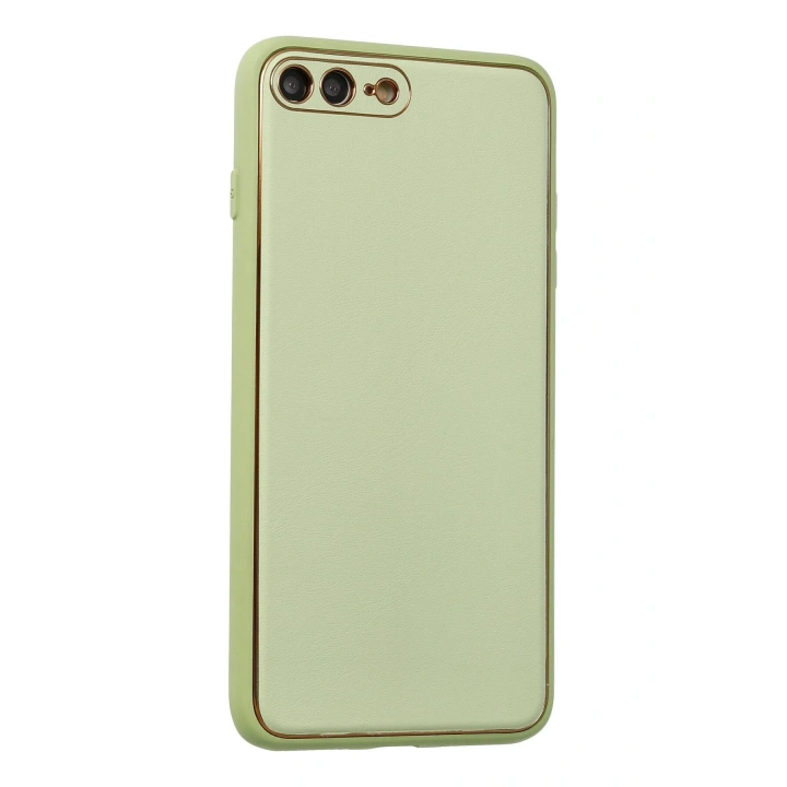 BFS  iPhone 7 Plus Kılıf Coco Deri Silikon Kapak - Açık Yeşil