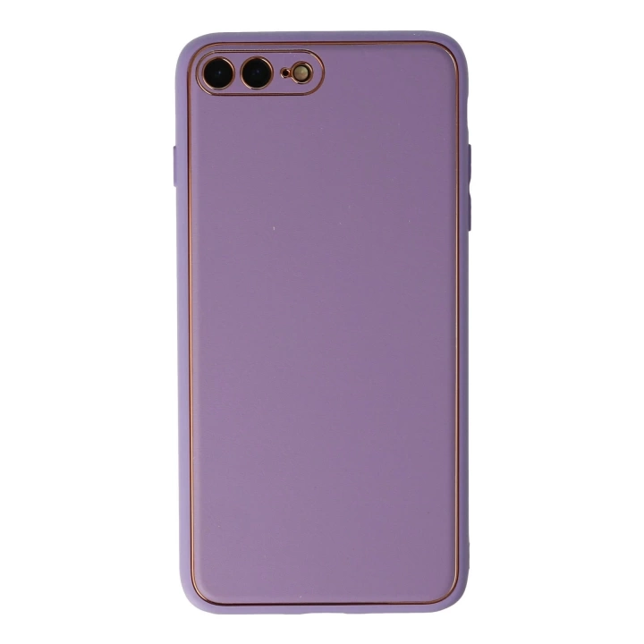BFS  iPhone 7 Plus Kılıf Coco Deri Silikon Kapak - Lila