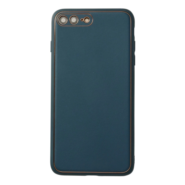 BFS  iPhone 7 Plus Kılıf Coco Deri Silikon Kapak - Mavi