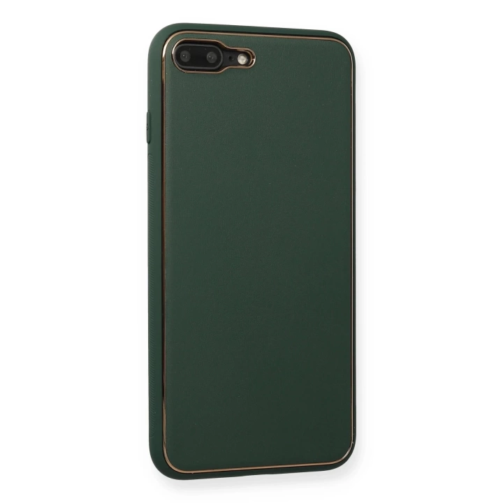 BFS  iPhone 7 Plus Kılıf Coco Deri Silikon Kapak - Yeşil