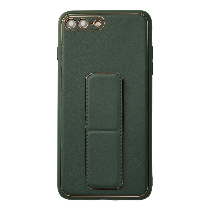 BFS  iPhone 7 Plus Kılıf Coco Deri Standlı Kapak - Yeşil
