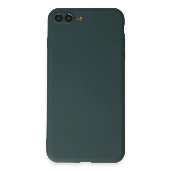 BFS  iPhone 7 Plus Kılıf First Silikon - Koyu Yeşil