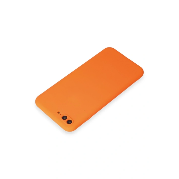 BFS  iPhone 7 Plus Kılıf First Silikon - Parlak Turuncu