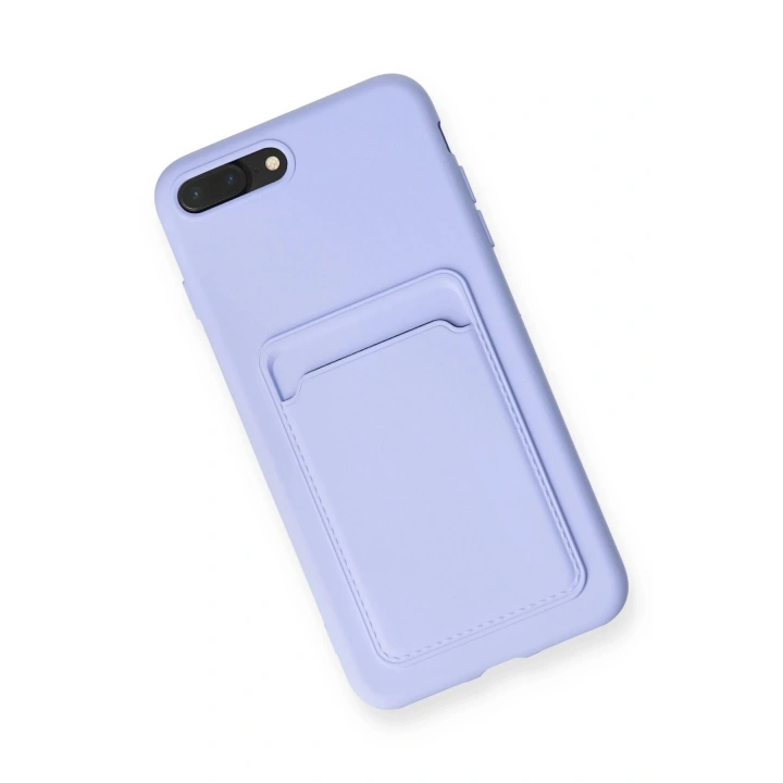 BFS  iPhone 7 Plus Kılıf Kelvin Kartvizitli Silikon - Lila
