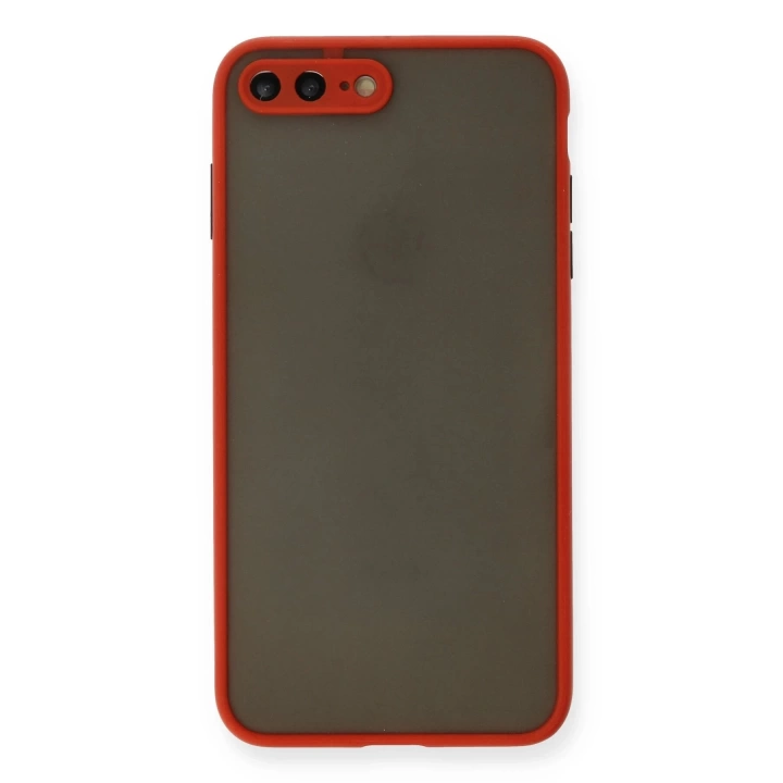 BFS  iPhone 7 Plus Kılıf Montreal Silikon Kapak - Kırmızı
