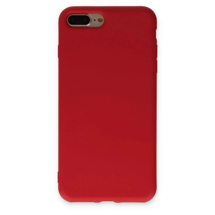 BFS iPhone 7 Plus Kılıf Nano içi Kadife Silikon - Kırmızı