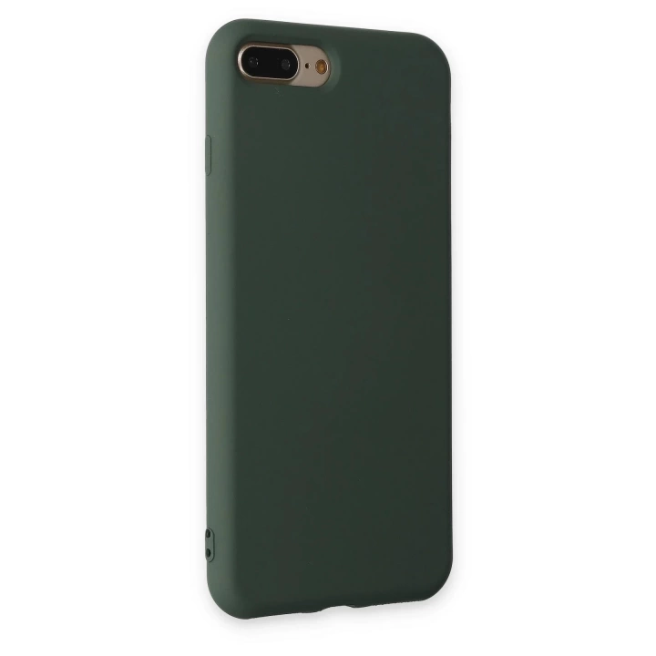 BFS  iPhone 7 Plus Kılıf Nano içi Kadife Silikon - Koyu Yeşil