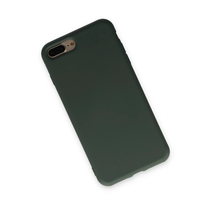 BFS  iPhone 7 Plus Kılıf Nano içi Kadife Silikon - Koyu Yeşil