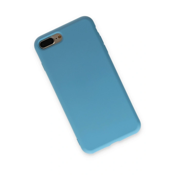 BFS  iPhone 7 Plus Kılıf Nano içi Kadife Silikon - Mavi