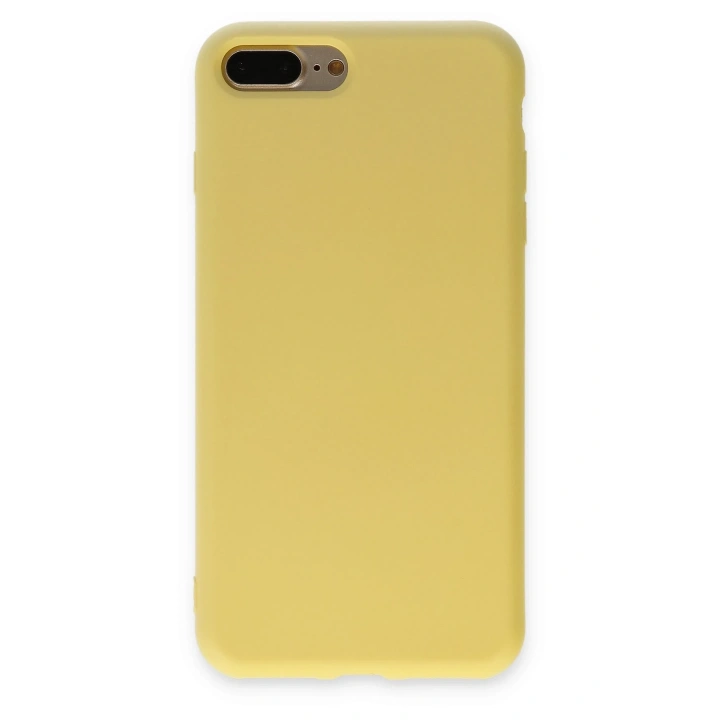 BFS  iPhone 7 Plus Kılıf Nano içi Kadife Silikon - Sarı