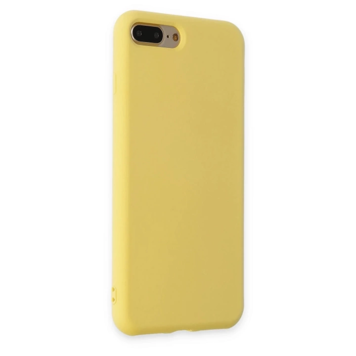 BFS  iPhone 7 Plus Kılıf Nano içi Kadife Silikon - Sarı