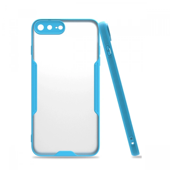 BFS  iPhone 7 Plus Kılıf Platin Silikon - Mavi