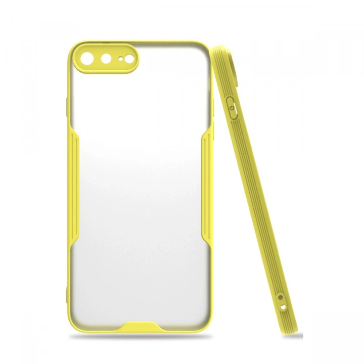 BFS  iPhone 7 Plus Kılıf Platin Silikon - Sarı