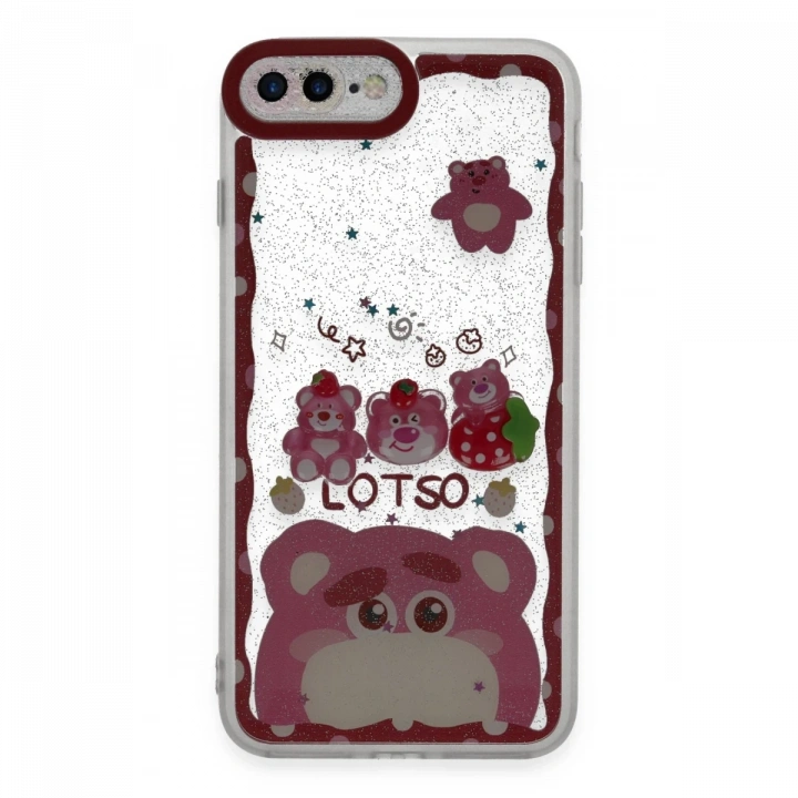 BFS  iPhone 7 Plus Kılıf Sweet Desenli Silikon Kapak - Pembe