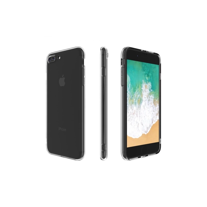 BFS  iPhone 8 Plus Kılıf Deluxe 2mm Şeffaf Silikon