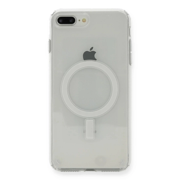 BFS  iPhone 8 Plus Kılıf Magneticsafe Şeffaf Silikon - Şeffaf