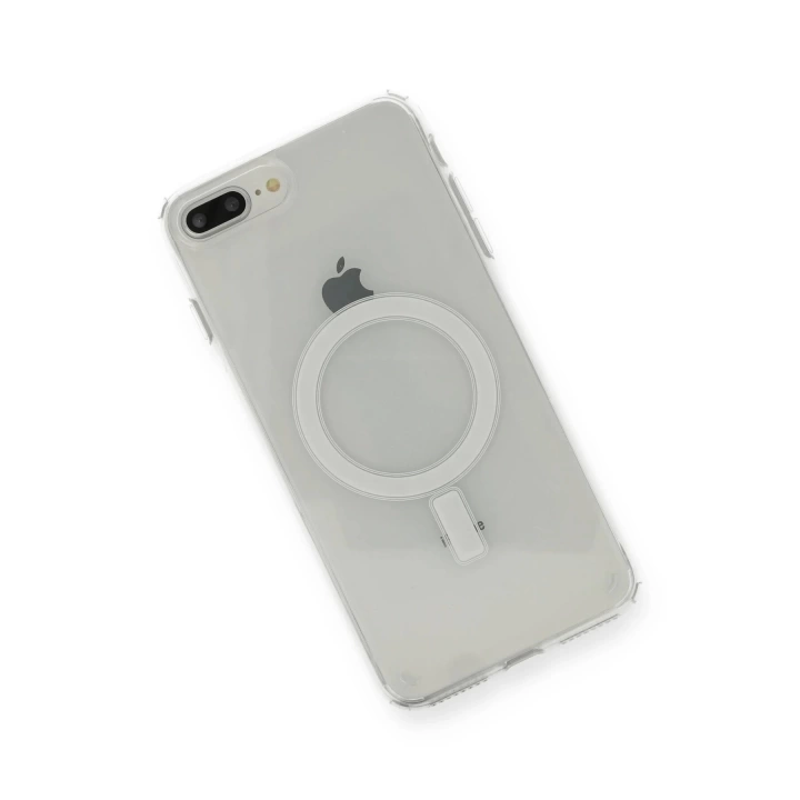 BFS  iPhone 8 Plus Kılıf Magneticsafe Şeffaf Silikon - Şeffaf