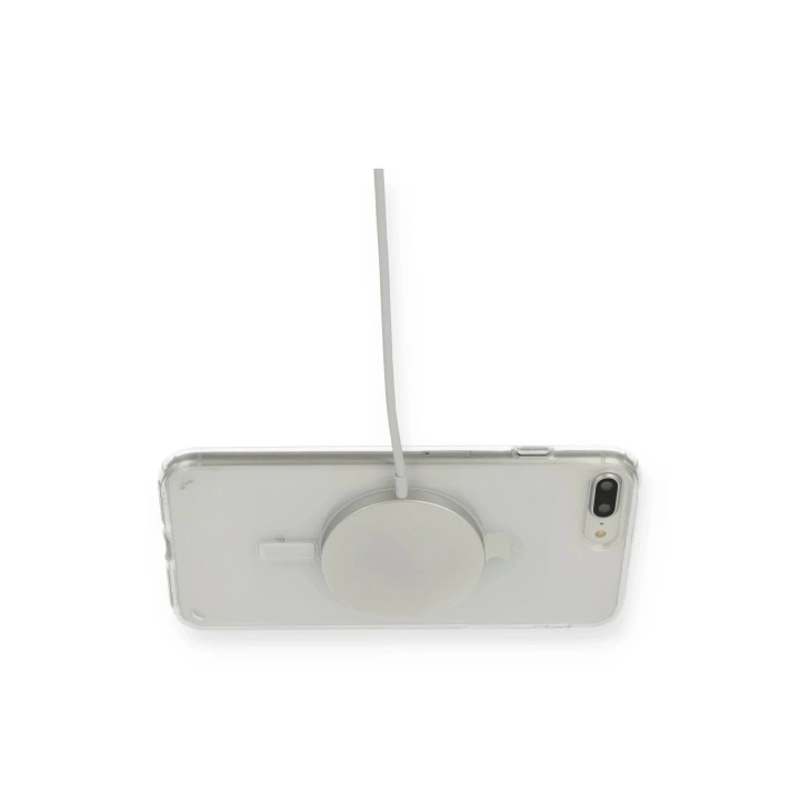 BFS  iPhone 8 Plus Kılıf Magneticsafe Şeffaf Silikon - Şeffaf