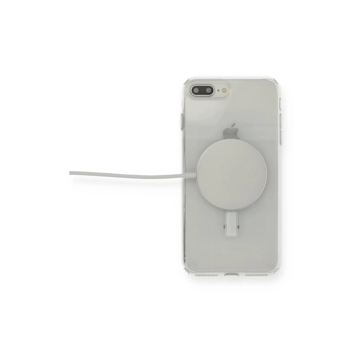BFS  iPhone 8 Plus Kılıf Magneticsafe Şeffaf Silikon - Şeffaf