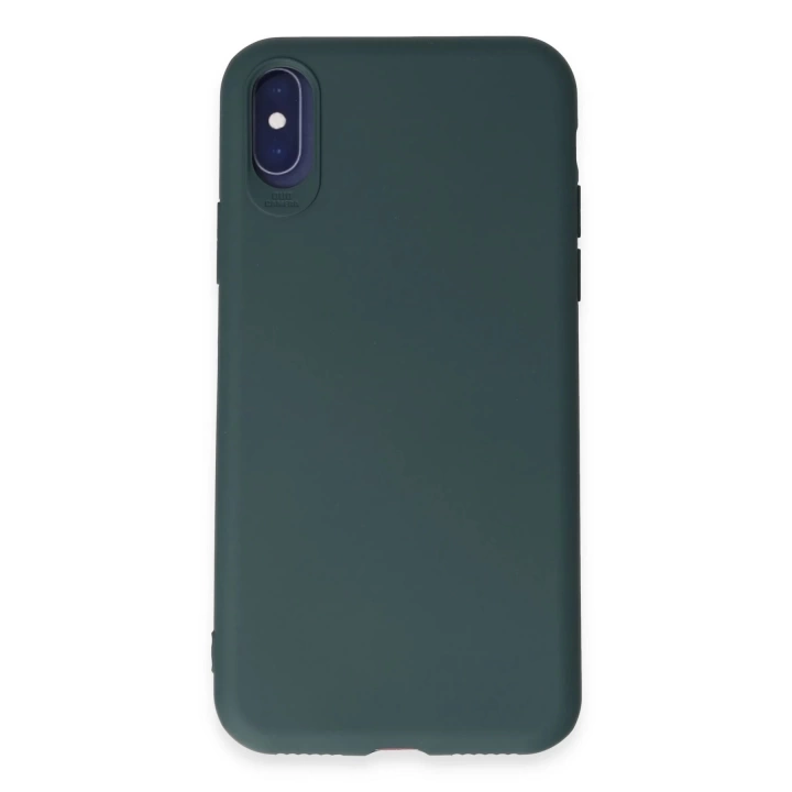 BFS  iPhone X Kılıf First Silikon - Koyu Yeşil