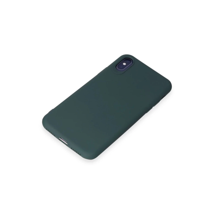 BFS  iPhone X Kılıf First Silikon - Koyu Yeşil