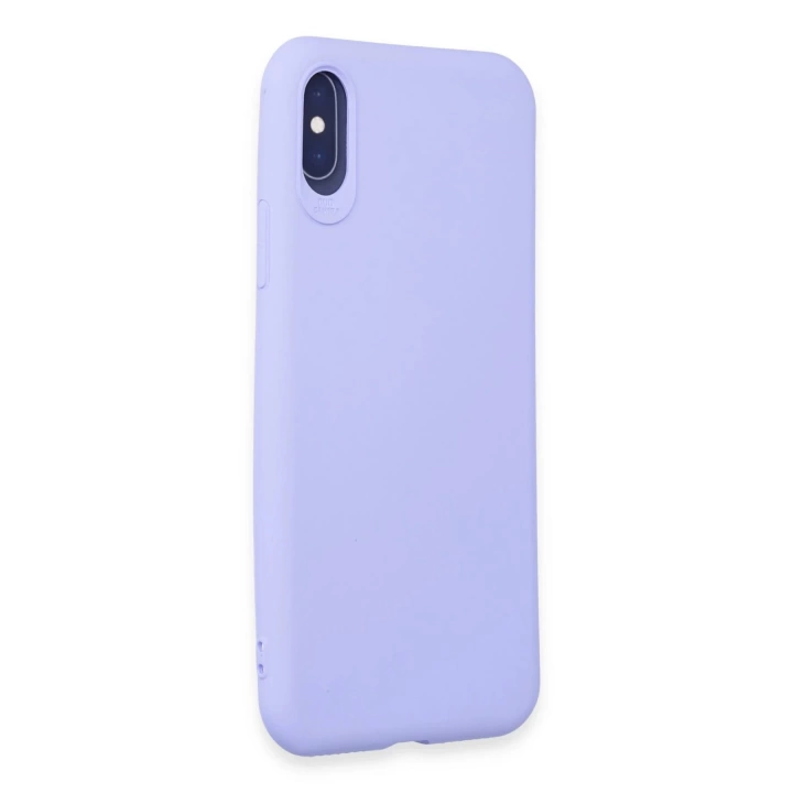 BFS  iPhone X Kılıf First Silikon - Lila