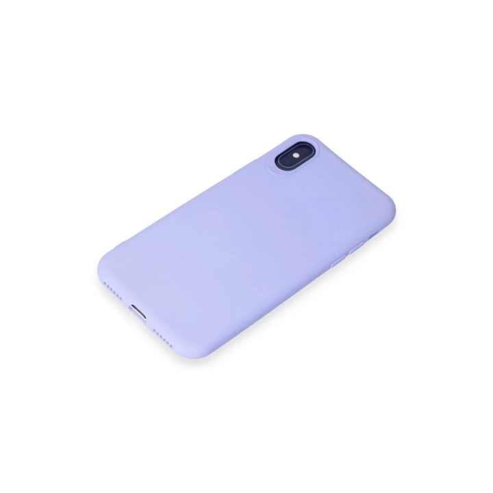 BFS  iPhone X Kılıf First Silikon - Lila
