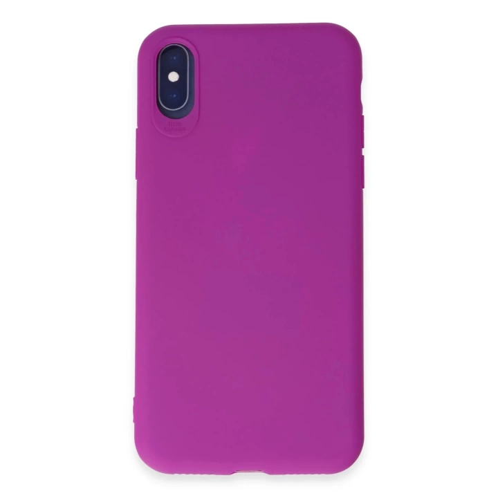 BFS  iPhone X Kılıf First Silikon - Mor