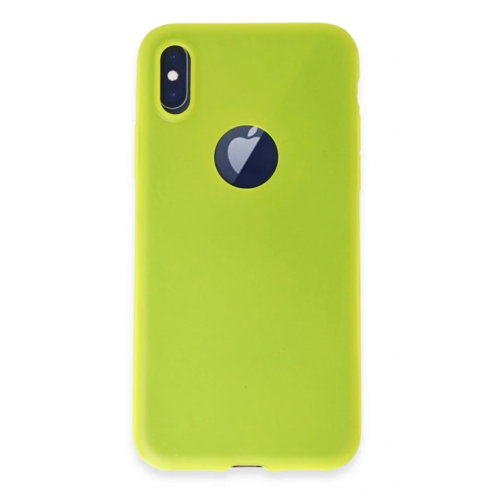 BFS  iPhone X Kılıf First Silikon - Parlak Sarı