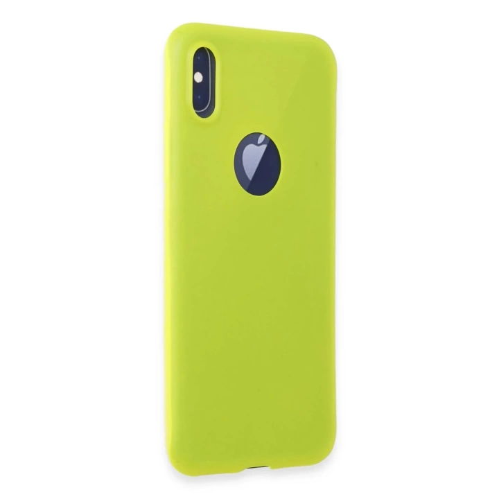 BFS  iPhone X Kılıf First Silikon - Parlak Sarı