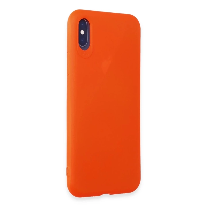 BFS  iPhone X Kılıf First Silikon - Parlak Turuncu